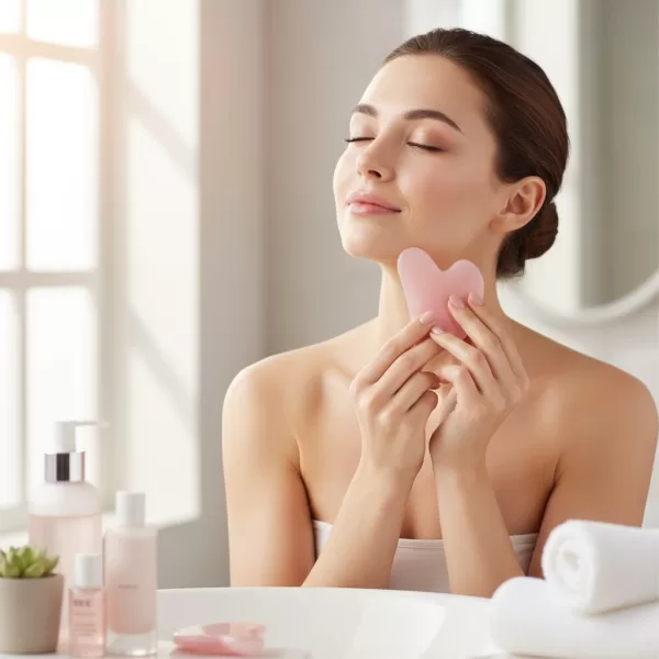 Pembe Kuvars Gua Sha - Görsel 2