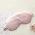 Pembe Saten Uyku Göz Bandı
