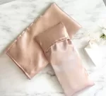 Kesede Lavanta Göz Yastığı Pembe Saten - Görsel 3